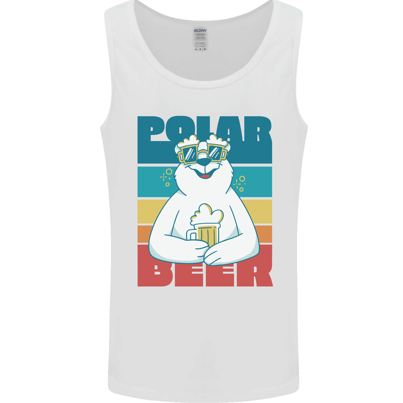 Polar Beer Funny Bear Alcohol Play on Words Mens Vest Tank Top White