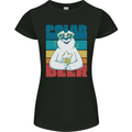 Polar Beer Funny Bear Alcohol Play on Words Womens Petite Cut T-Shirt Black