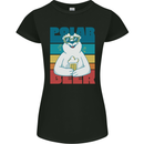 Polar Beer Funny Bear Alcohol Play on Words Womens Petite Cut T-Shirt Black