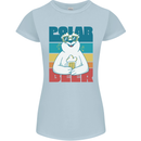 Polar Beer Funny Bear Alcohol Play on Words Womens Petite Cut T-Shirt Light Blue