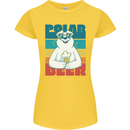 Polar Beer Funny Bear Alcohol Play on Words Womens Petite Cut T-Shirt Yellow
