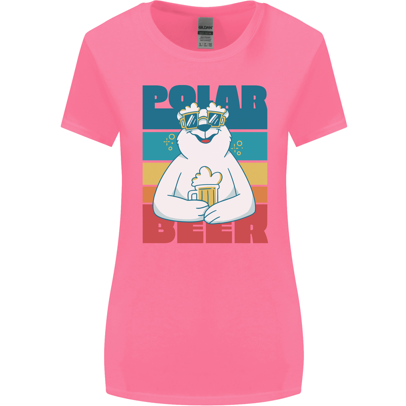 Polar Beer Funny Bear Alcohol Play on Words Womens Wider Cut T-Shirt Azalea