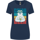 Polar Beer Funny Bear Alcohol Play on Words Womens Wider Cut T-Shirt Navy Blue