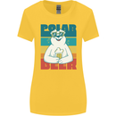 Polar Beer Funny Bear Alcohol Play on Words Womens Wider Cut T-Shirt Yellow
