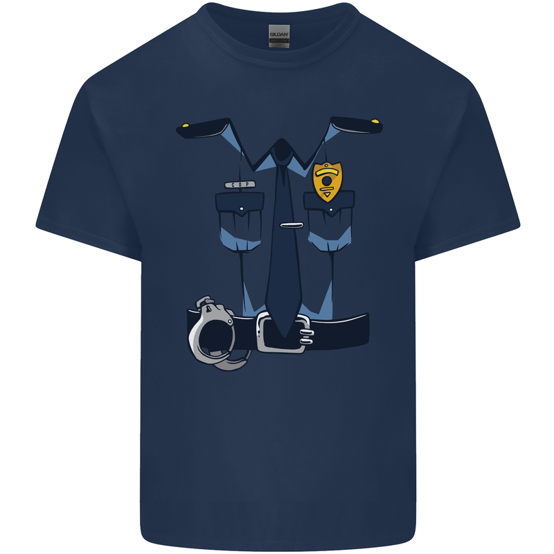 Police Fancy Dress Costume Outfit Stag Do Kids T-Shirt Childrens Navy Blue