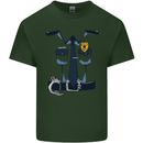 Police Fancy Dress Costume Outfit Stag Do Mens Cotton T-Shirt Tee Top Forest Green