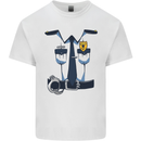 Police Fancy Dress Costume Outfit Stag Do Mens Cotton T-Shirt Tee Top White