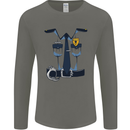Police Fancy Dress Costume Outfit Stag Do Mens Long Sleeve T-Shirt Charcoal