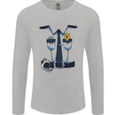 Police Fancy Dress Costume Outfit Stag Do Mens Long Sleeve T-Shirt Sports Grey