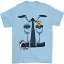 Police Fancy Dress Costume Outfit Stag Do Mens T-Shirt Cotton Gildan Light Blue