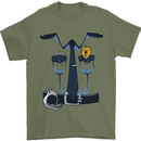 Police Fancy Dress Costume Outfit Stag Do Mens T-Shirt Cotton Gildan Military Green