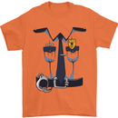 Police Fancy Dress Costume Outfit Stag Do Mens T-Shirt Cotton Gildan Orange