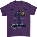 Police Fancy Dress Costume Outfit Stag Do Mens T-Shirt Cotton Gildan Purple