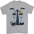 Police Fancy Dress Costume Outfit Stag Do Mens T-Shirt Cotton Gildan Sports Grey