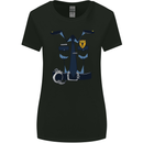 Police Fancy Dress Costume Outfit Stag Do Womens Wider Cut T-Shirt Black