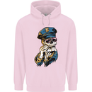 Policeman Skull Police Officer Force Childrens Kids Hoodie Light Pink