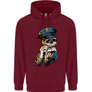 Policeman Skull Police Officer Force Childrens Kids Hoodie Maroon