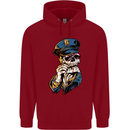 Policeman Skull Police Officer Force Childrens Kids Hoodie Red