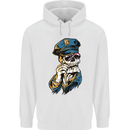 Policeman Skull Police Officer Force Childrens Kids Hoodie White