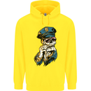 Policeman Skull Police Officer Force Childrens Kids Hoodie Yellow