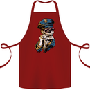 Policeman Skull Police Officer Force Cotton Apron 100% Organic Maroon