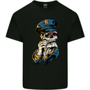 Policeman Skull Police Officer Force Kids T-Shirt Childrens Black