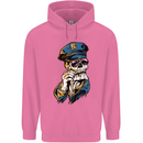 Policeman Skull Police Officer Force Mens 80% Cotton Hoodie Azelea