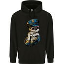 Policeman Skull Police Officer Force Mens 80% Cotton Hoodie Black