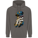 Policeman Skull Police Officer Force Mens 80% Cotton Hoodie Charcoal