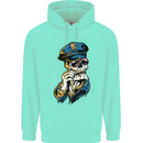 Policeman Skull Police Officer Force Mens 80% Cotton Hoodie Peppermint