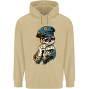 Policeman Skull Police Officer Force Mens 80% Cotton Hoodie Sand