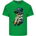 Policeman Skull Police Officer Force Mens Cotton T-Shirt Tee Top Irish Green