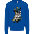 Policeman Skull Police Officer Force Mens Sweatshirt Jumper Royal Blue