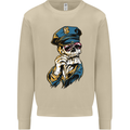 Policeman Skull Police Officer Force Mens Sweatshirt Jumper Sand