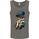 Policeman Skull Police Officer Force Mens Vest Tank Top Charcoal