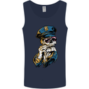 Policeman Skull Police Officer Force Mens Vest Tank Top Navy Blue