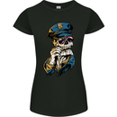 Policeman Skull Police Officer Force Womens Petite Cut T-Shirt Black