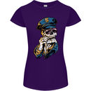 Policeman Skull Police Officer Force Womens Petite Cut T-Shirt Purple