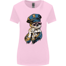Policeman Skull Police Officer Force Womens Wider Cut T-Shirt Light Pink