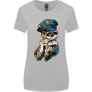 Policeman Skull Police Officer Force Womens Wider Cut T-Shirt Sports Grey