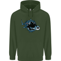 Pollution Great White Shark Climate Change Childrens Kids Hoodie Forest Green
