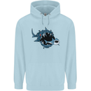 Pollution Great White Shark Climate Change Childrens Kids Hoodie Light Blue