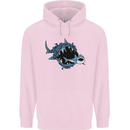 Pollution Great White Shark Climate Change Childrens Kids Hoodie Light Pink
