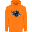Pollution Great White Shark Climate Change Childrens Kids Hoodie Orange