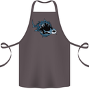 Pollution Great White Shark Climate Change Cotton Apron 100% Organic Dark Grey