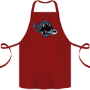 Pollution Great White Shark Climate Change Cotton Apron 100% Organic Maroon