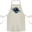 Pollution Great White Shark Climate Change Cotton Apron 100% Organic Natural