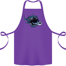 Pollution Great White Shark Climate Change Cotton Apron 100% Organic Purple