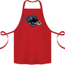 Pollution Great White Shark Climate Change Cotton Apron 100% Organic Red