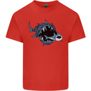 Pollution Great White Shark Climate Change Kids T-Shirt Childrens Red